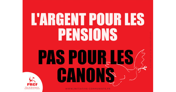 Des pensions, pas des canons !