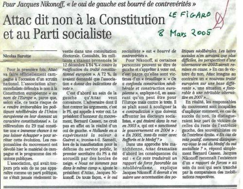 Le Figaro le 8 mars 2005