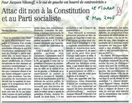 Le Figaro le 8 mars 2005